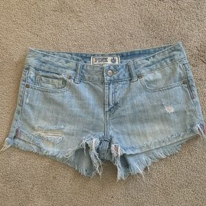 Victoria Secrets Pink Distressed Shorts Size 4